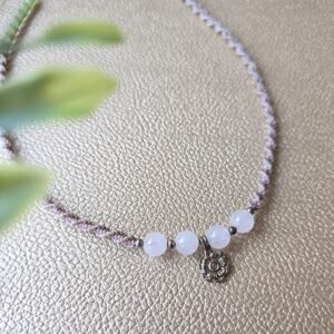 Roosa kvartsiga kaelakee ” Nola”