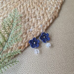 Mõralise kvartsiga kõrvarõngad "Lily"