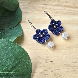 Mõralise kvartsiga kõrvarõngad "Lily"