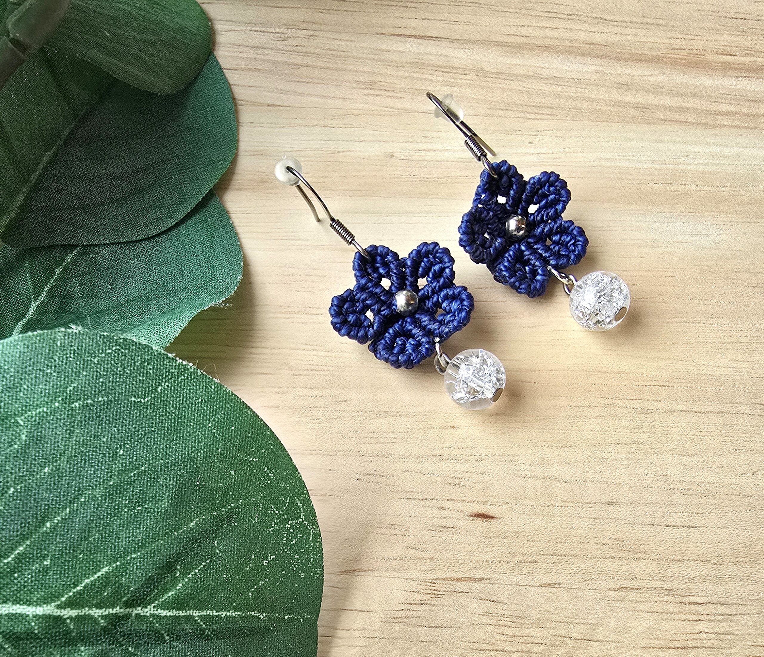 Mõralise kvartsiga kõrvarõngad "Lily"